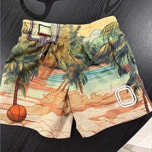 OVERTIME Tropical Print Shorts